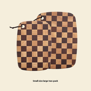 Discover the Elegance of the Acacia Mangium Chessboard Grid Cutting Board