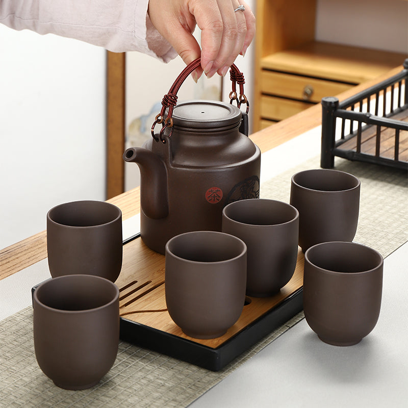 Experience the Art of Tea with Our Large Capacity Purple Sand Tea Set