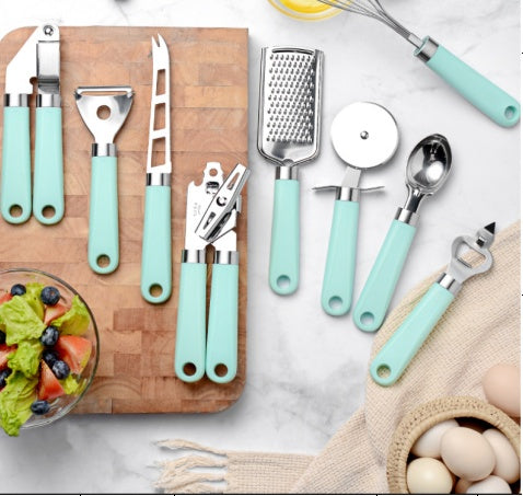 Transform Your Cooking Experience with Our Creative Plastic Handle Stainless Steel Kitchen Utensils