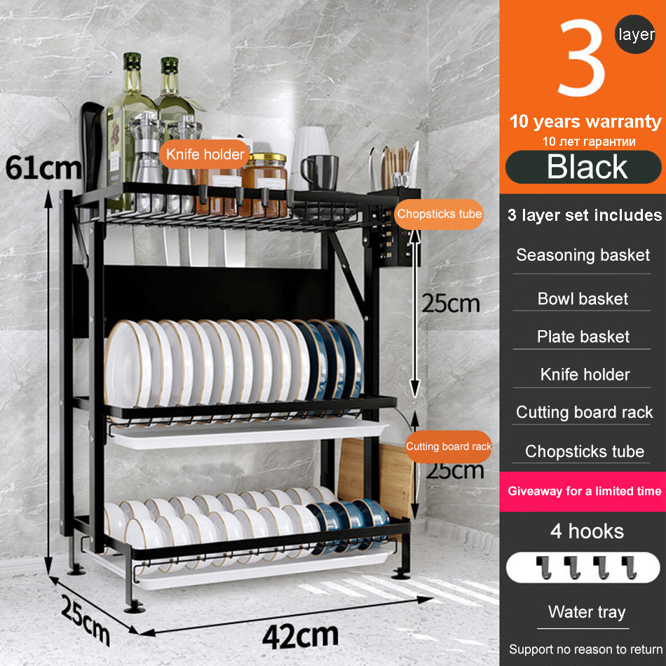 Kitchen Supplies Storage Rack Stainless Steel