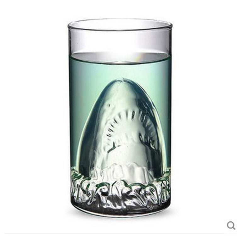 Transparent Glass Cup Shark Glass