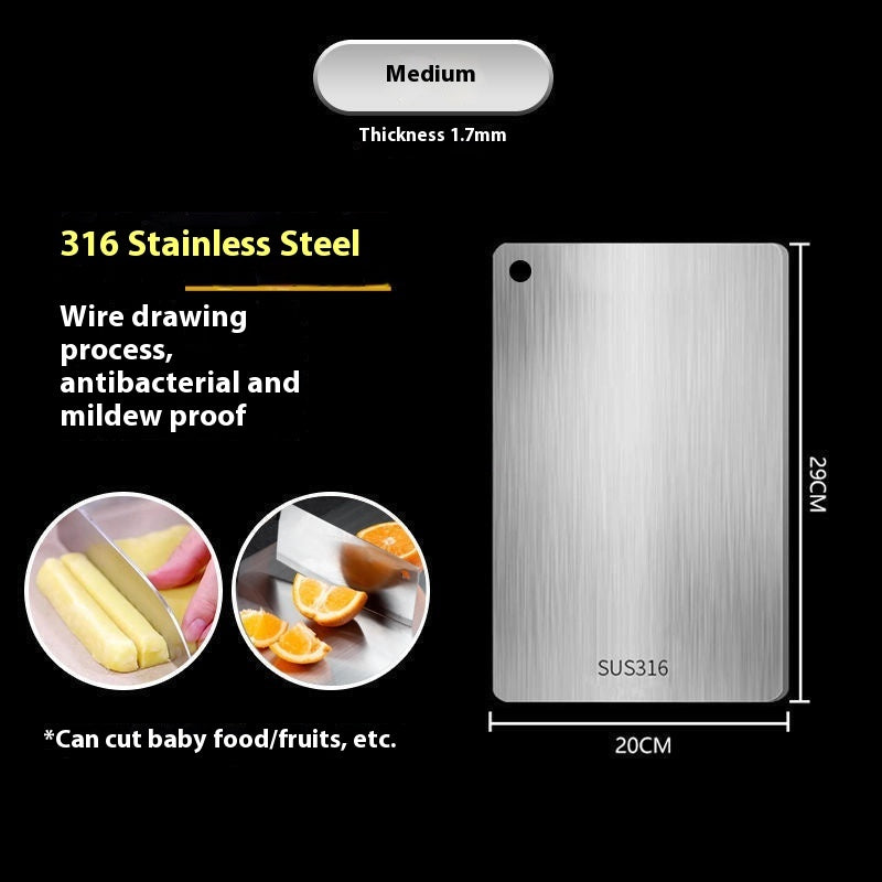 316 Stainless Steel Thickened Cutting Board
