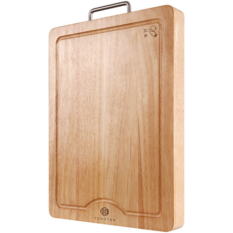 Thick Rubber Wood Rectangular Cutting Board