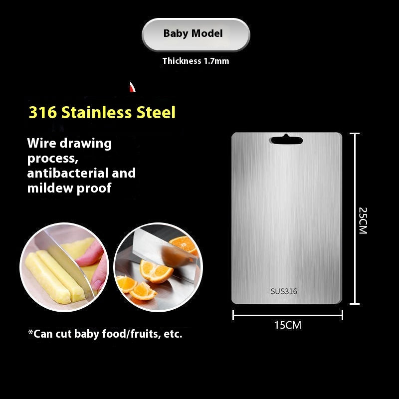 316 Stainless Steel Thickened Cutting Board