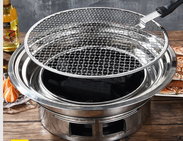 Korean Stainless Steel Charcoal Barbecue Grill
