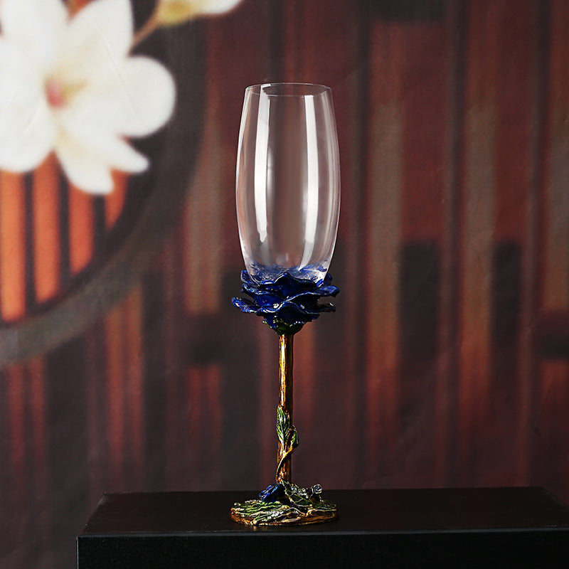 Creative Crystal Glass Handmade Enamel Champagne
