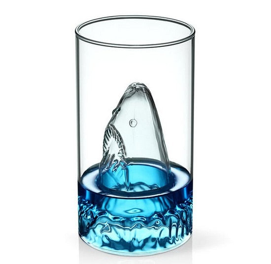 Transparent Glass Cup Shark Glass