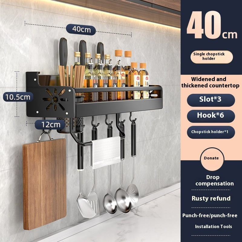 Kitchen Storage Rack Punch-free