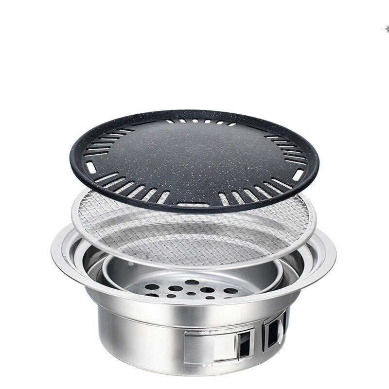 Korean Stainless Steel Charcoal Barbecue Grill