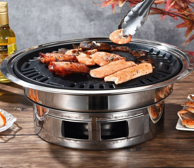 Korean Stainless Steel Charcoal Barbecue Grill