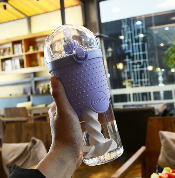 500ML Kids Plastic Water bottles Protein Shaker Blender