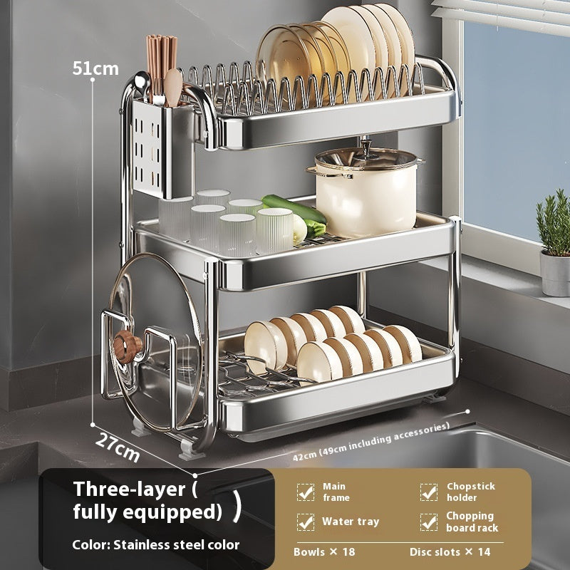 Stainless Steel Dish Storage Rack