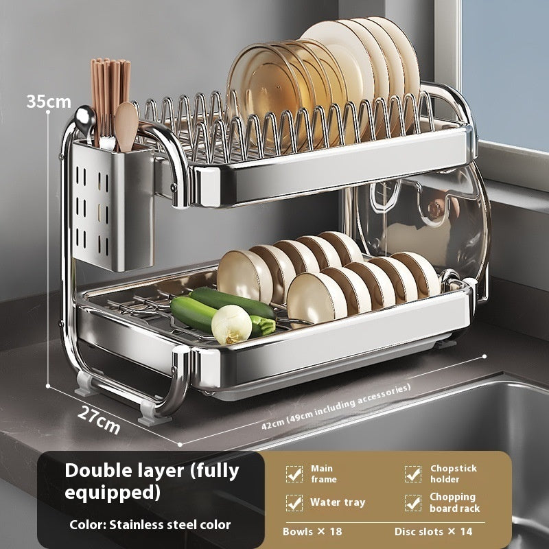 Stainless Steel Dish Storage Rack
