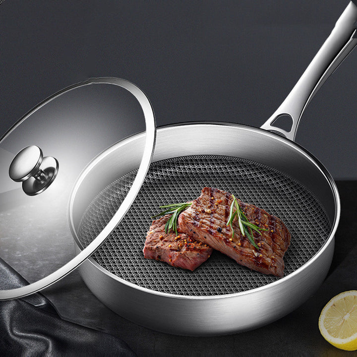 Smokeless Stainless Steel Non-stick Frying Pan