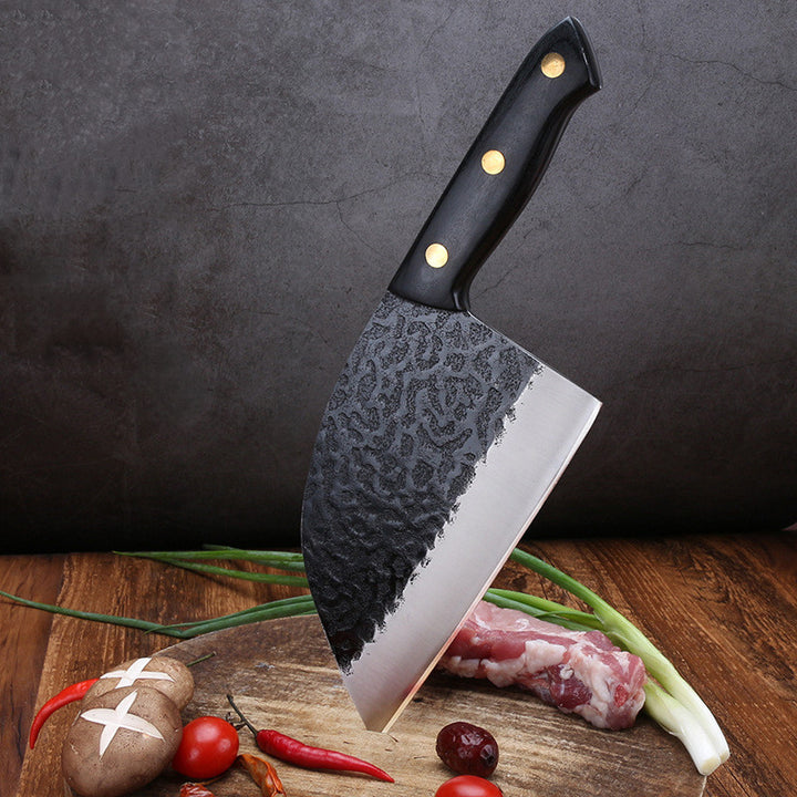 Forged Hammered Retro Cut Bones Kitchen Knives