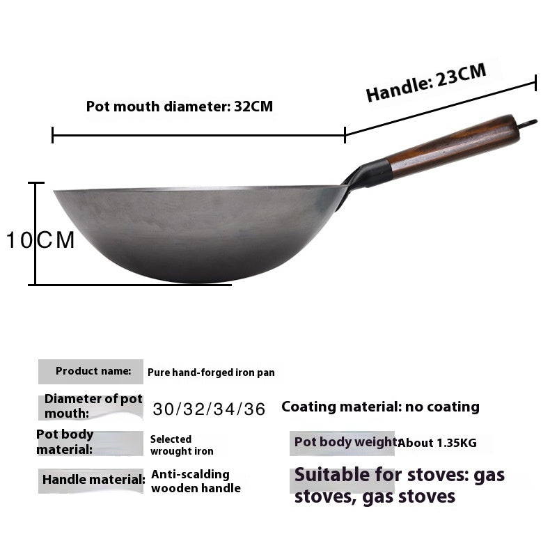 Non-coated Handmade Non-stick Frying Pan