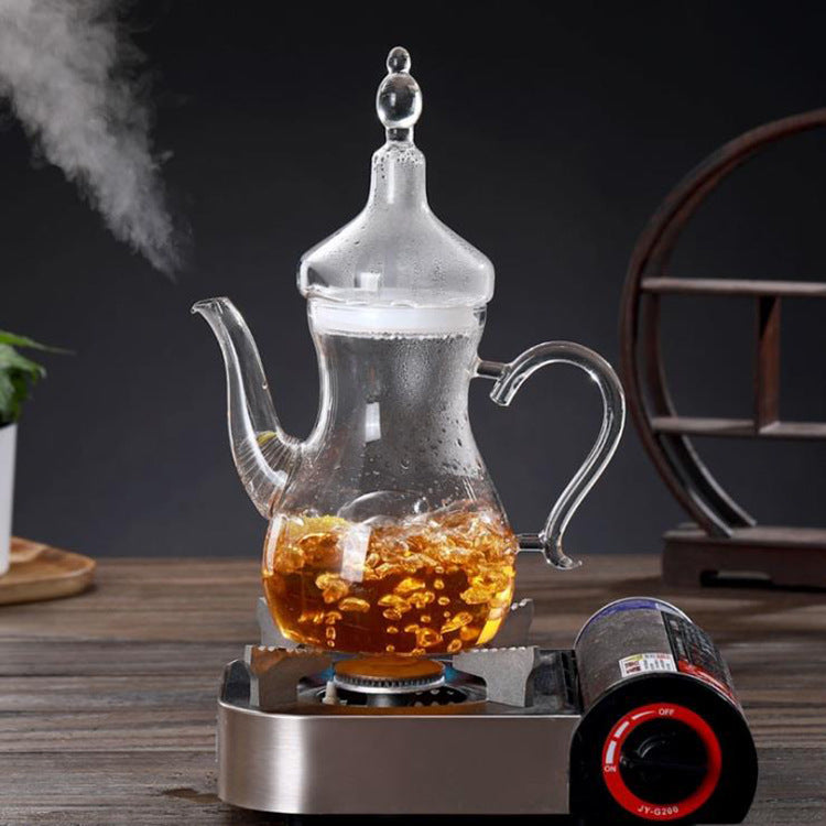 Borosilicate Transparent Arabic Glass Pot