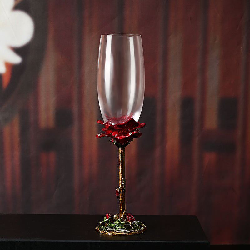 Creative Crystal Glass Handmade Enamel Champagne