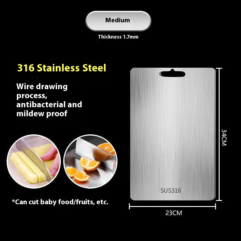316 Stainless Steel Thickened Cutting Board
