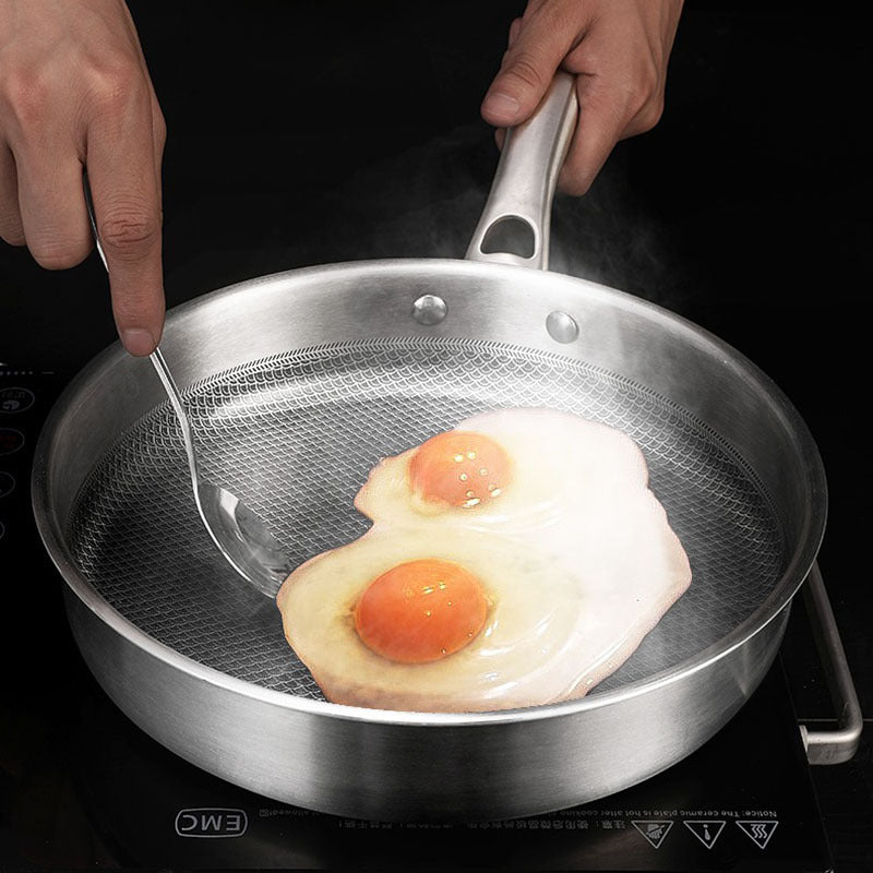 Smokeless Stainless Steel Non-stick Frying Pan