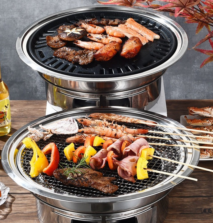 Korean Stainless Steel Charcoal Barbecue Grill