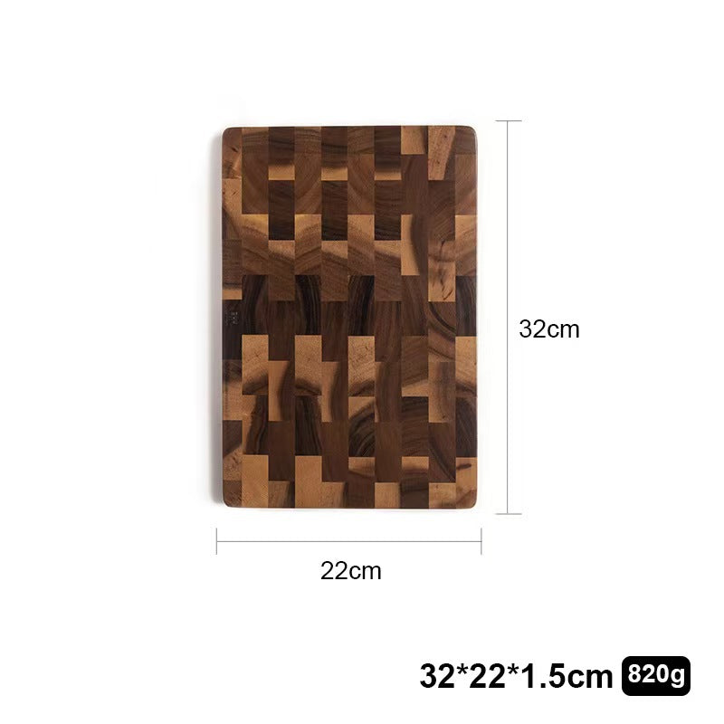 Grid Pattern Solid Wood Cutting Board