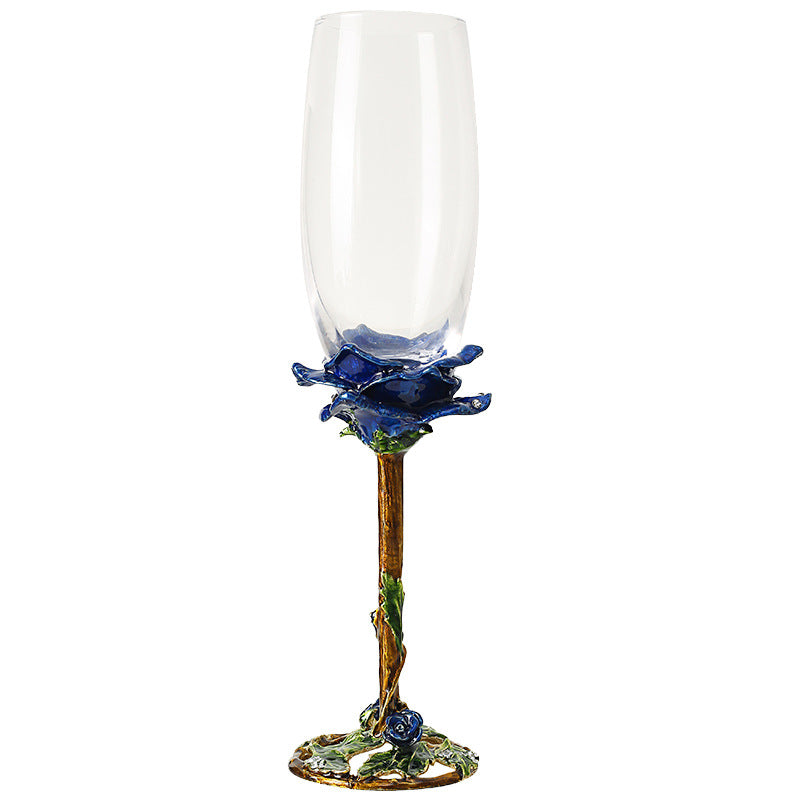Creative Crystal Glass Handmade Enamel Champagne