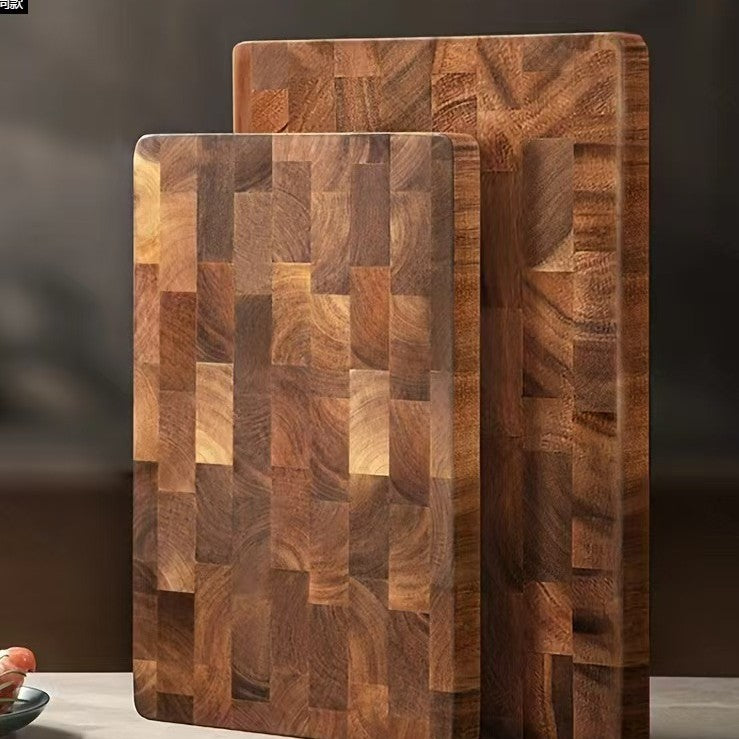 Grid Pattern Solid Wood Cutting Board